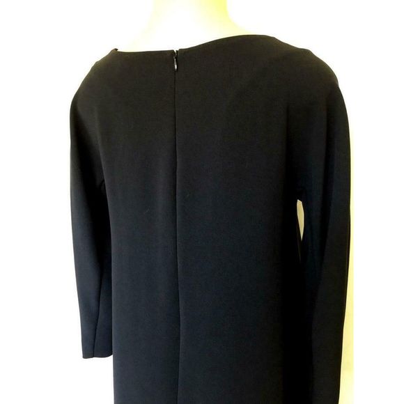 Max Mara Studio Shift Dress Black 3/4 Sleeve Tunic - Picture 5 of 8